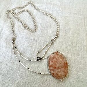 925 OOAK Sunstone Aura Cleansing Necklace